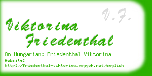 viktorina friedenthal business card